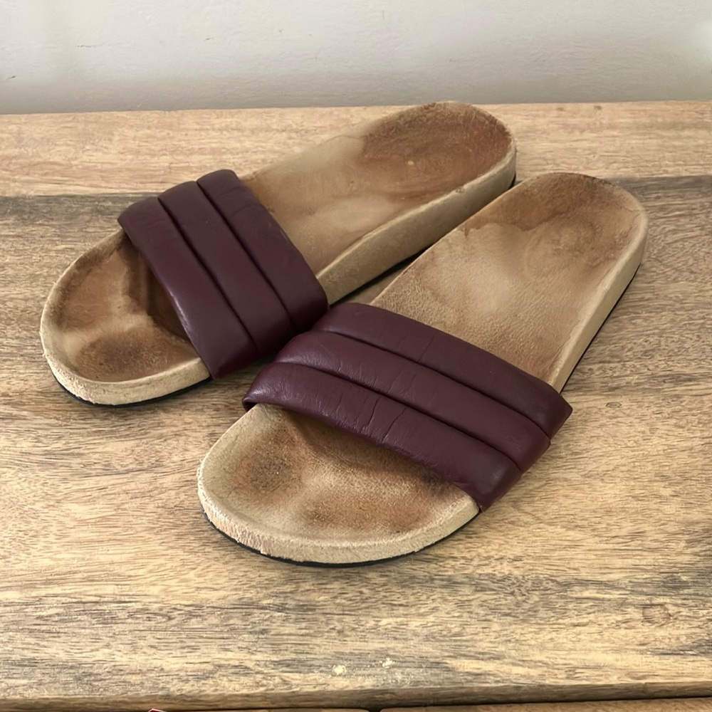 #14 Beatrice Valenzuela Burgundy Sandalias original style size 7